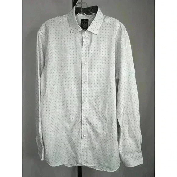 Construct Men's Slim Fit Button Down Long Sleeve Shirt Size‎ 16 1/2 White - Picture 1 of 6